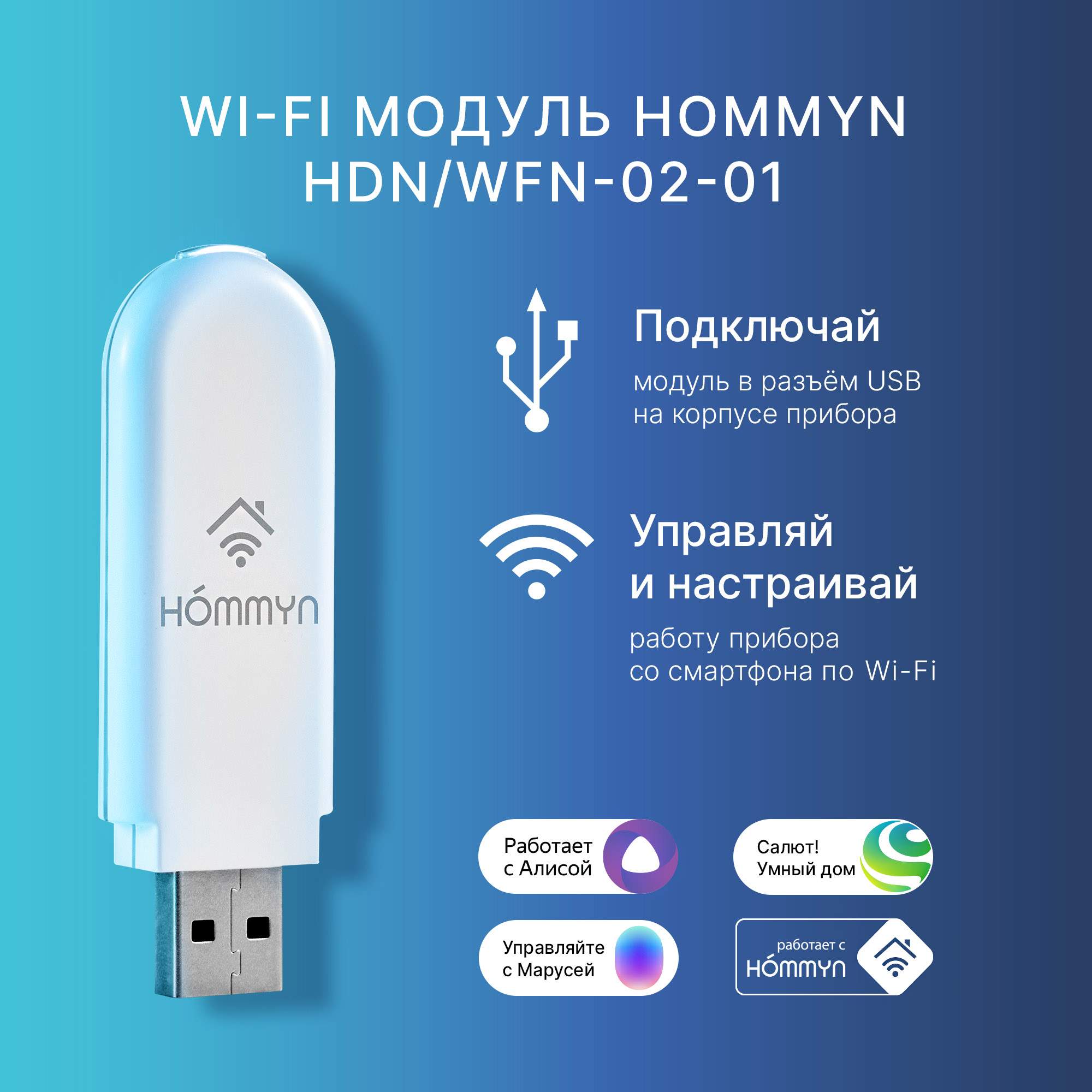 Универсальный Wi-Fi модуль HOMMYN HDN/WFN-02-01 для BALLU